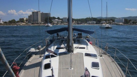 Teak on board boat Ibiza