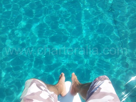 crystal clear water in formentera