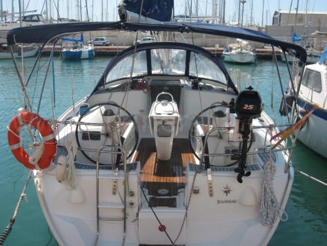 Stern sailing boat for hire jeanneau Ibiza