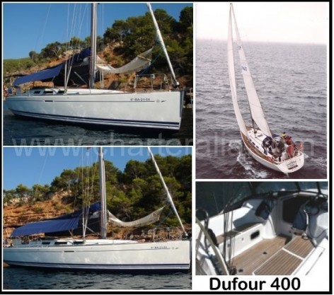 gallery of photos of sailing boat Dufour 400 for rent in Ibiza