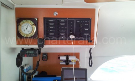 control panel lagoon catamaran for rent in ibiza