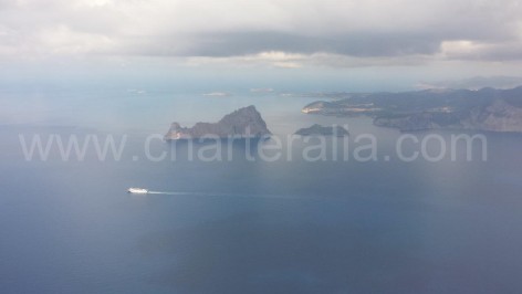 Es Vedra and Es vedranell from above