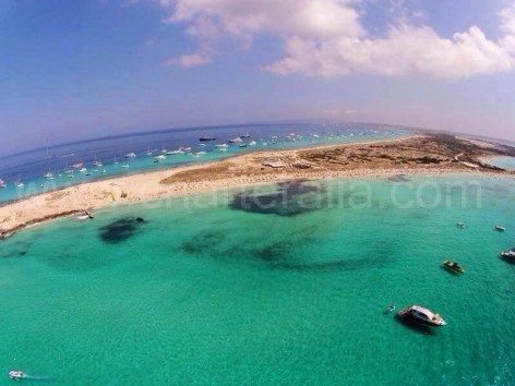 Beautiful view of Formentera from the boat