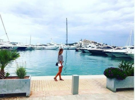 Strolling through the docks at Marina Ibiza one of the ports of Ibiza
