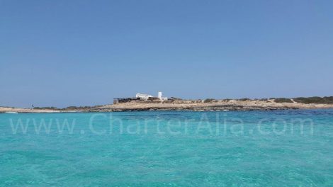 Vue generale du restaurant es Moli de la Sal à Formentera