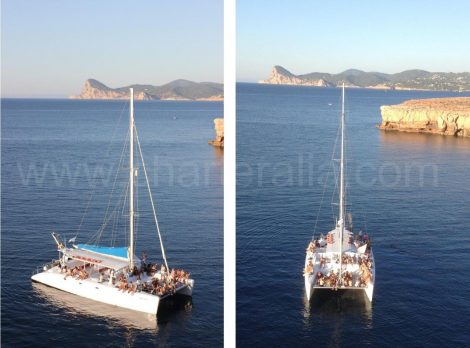 double photo catamaran ibiza