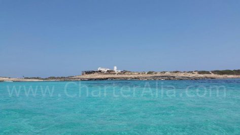 Vista general del restaurante Es Moli de la Sal en Formentera