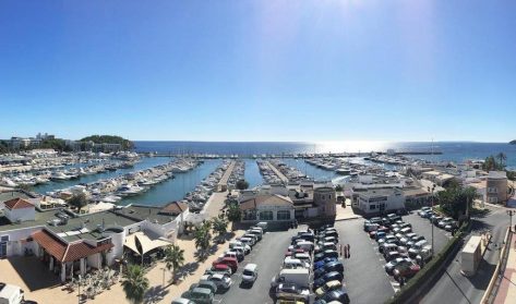 Vista panorámica del puerto de Santa Eulalia.