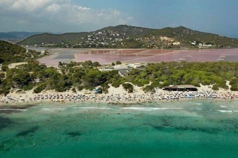 Vista aérea Ses Salines en Ibiza