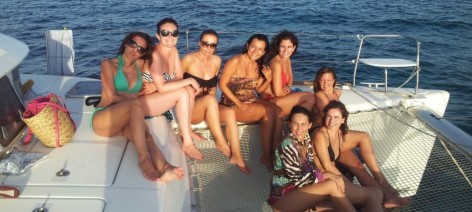 hen parties Ibiza catamaran