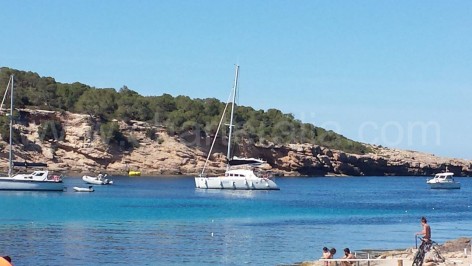 at calabassa on our first stop of ibiza boat trips