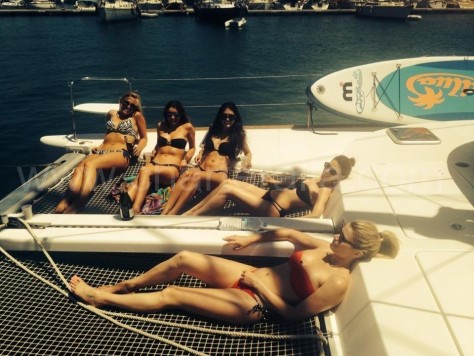 bachelorette party on catamaran