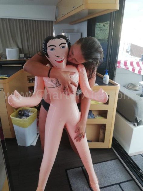 Inflatable doll hen party Ibiza